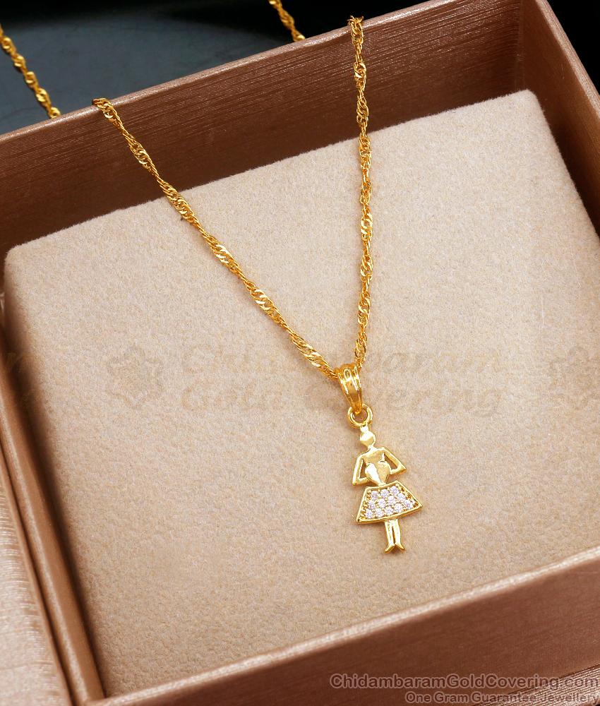 One Gram Gold Fairy Necklace Pendant Chains SMDR2188 One Gram Gold Fairy Necklace Pendant Chains SMDR2188