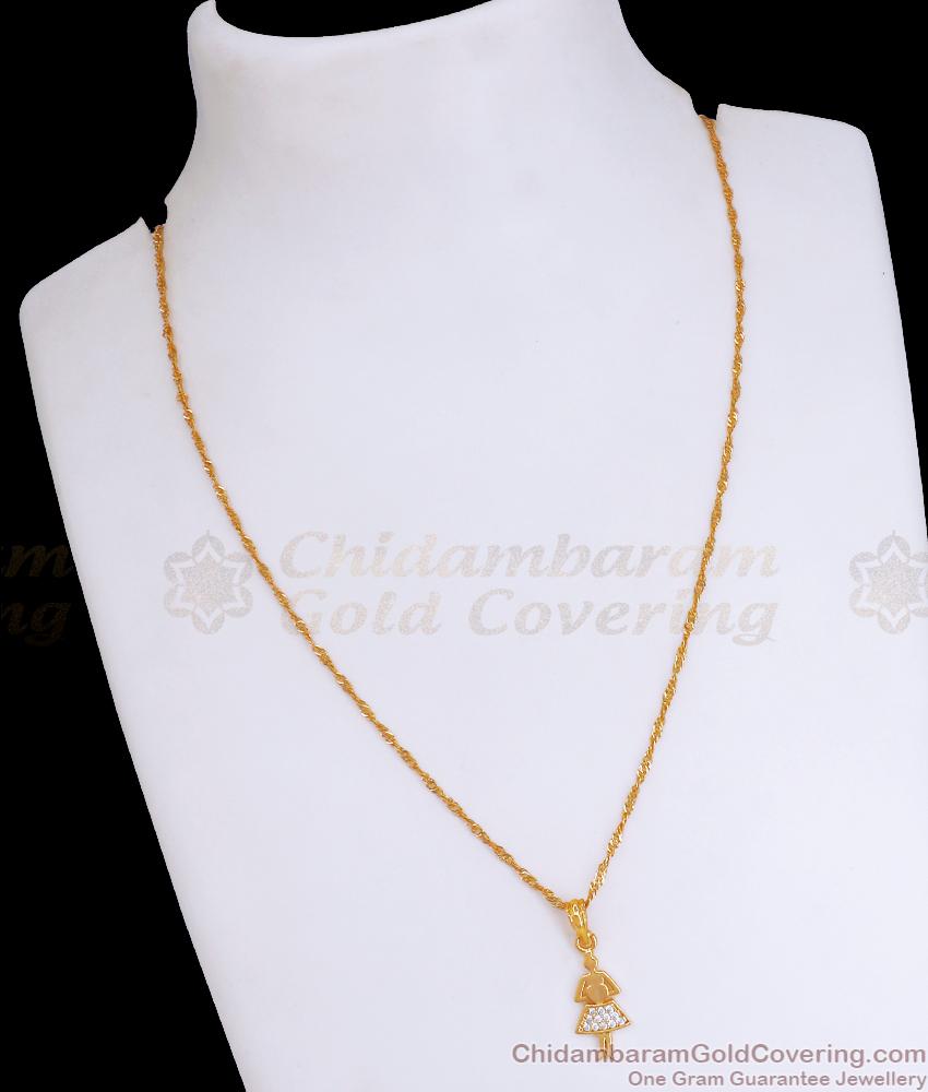 One Gram Gold Fairy Necklace Pendant Chains SMDR2188 One Gram Gold Fairy Necklace Pendant Chains SMDR2188