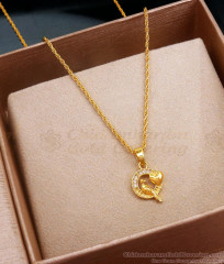 Cute Gold Plated Dove Necklace With Heart Design SMDR2196 Cute Gold Plated Dove Necklace With Heart Design SMDR2196