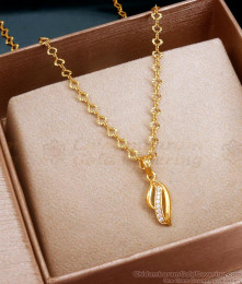 Office Wear Gold Plated Pendant Chain Designs SMDR2215