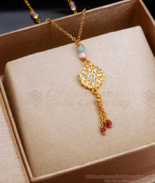 Stylish Gold Pendant Chain Italian Necklace SMDR2226