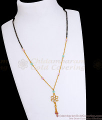 Floral 1 Gram Gold Mangalsutra With Stones SMDR2228 Floral 1 Gram Gold Mangalsutra With Stones SMDR2228