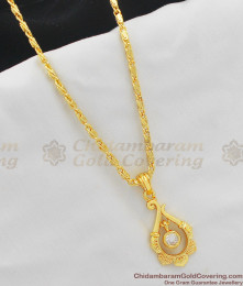 Trendy White Stone Gold Pendant For Daily Use SMDR223 Trendy White Stone Gold Pendant For Daily Use SMDR223