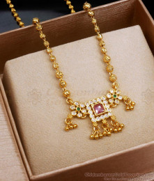 Beautiful Stone Pendant Gold Plated Mangalsutra Design SMDR2231 Beautiful Stone Pendant Gold Plated Mangalsutra Design SMDR2231