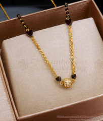 Light Weight Black Beaded Gold Mangalsutra Heart Design SMDR2232 Light Weight Black Beaded Gold Mangalsutra Heart Design SMDR2232