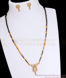 Latest Mangalsutra Design 1 Gram Gold Bridal Earring Combo SMDR2233 Latest Mangalsutra Design 1 Gram Gold Bridal Earring Combo SMDR2233