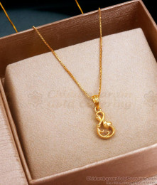 Light Weight Gold Plated Pendant With Short Chain SMDR2244