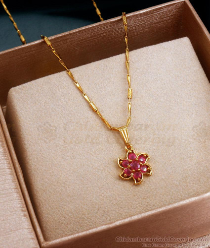 Ruby chain with pendant hotsell