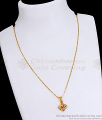 Ruby White Stone Gold Plated Infinity Pendant Necklace SMDR2266 Ruby White Stone Gold Plated Infinity Pendant Necklace SMDR2266