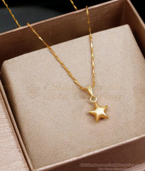 Star Shaped Pure Gold Pendant Necklace Designs For Women SMDR2270 Star Shaped Pure Gold Pendant Necklace Designs For Women SMDR2270