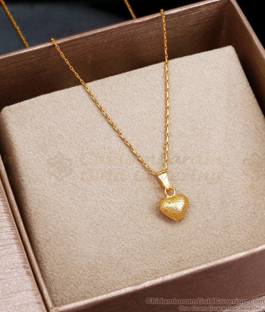 Small Heart Design 1 Gram Gold Pendant Chain Daily Use SMDR2271 Small Heart Design 1 Gram Gold Pendant Chain Daily Use SMDR2271