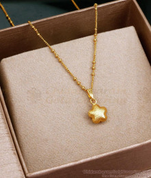 Buy Gold Plated Flower Pendant Necklace for College Wear SMDR2278
