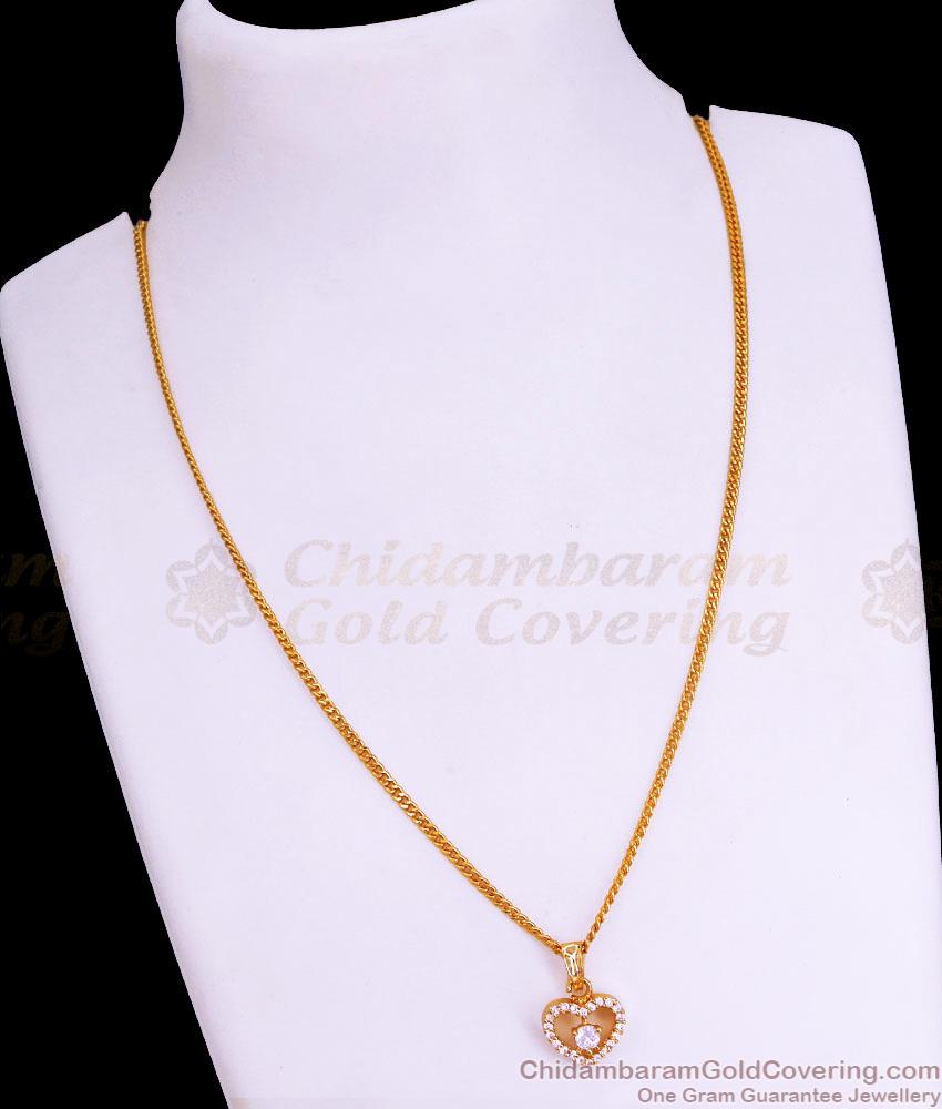 Heart Shaped Diamond Pendant Gold Necklace SMDR2283 Heart Shaped Diamond Pendant Gold Necklace SMDR2283