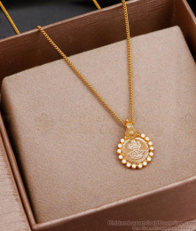 Single Lakshmi Coin Gold Pendant Short Chain At Affordable Price SMDR2303
