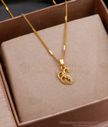 Tiny Ad Stone Swan Pendant With Short Gold Chain SMDR2304