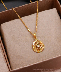 Single White Stone Gold Imitation Pendant Chain Daily Use Jewelry SMDR2305 Single White Stone Gold Imitation Pendant Chain Daily Use Jewelry SMDR2305