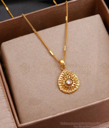 Single White Stone Gold Imitation Pendant Chain Daily Use Jewelry SMDR2305