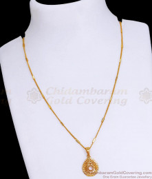 Single White Stone Gold Imitation Pendant Chain Daily Use Jewelry SMDR2305