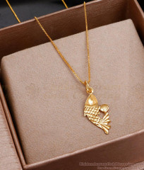 Medium Size Fish Pendant Thin Gold Chain Shop Online SMDR2306 Medium Size Fish Pendant Thin Gold Chain Shop Online SMDR2306