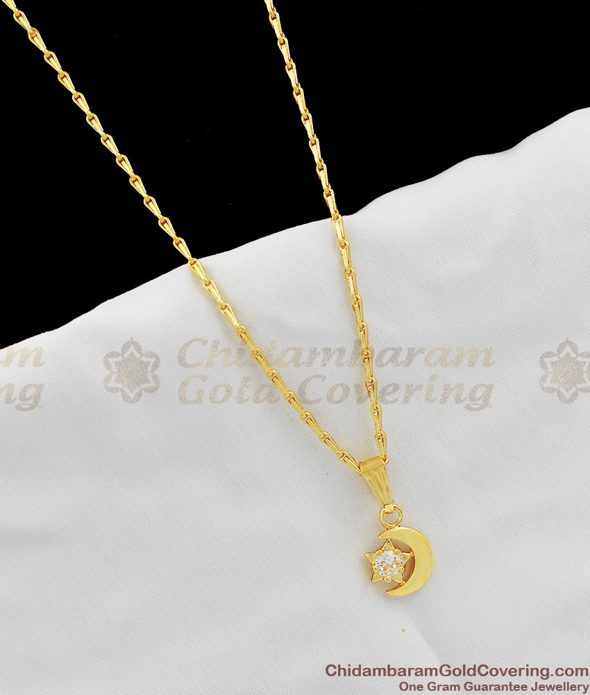 Semi Precious American Diamond Pendant Short Chain SMDR232