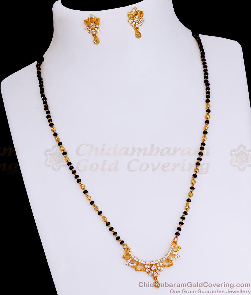 New Model Short Mangalsutra Design Diamond Pendant With Earring SMDR2333 New Model Short Mangalsutra Design Diamond Pendant With Earring SMDR2333