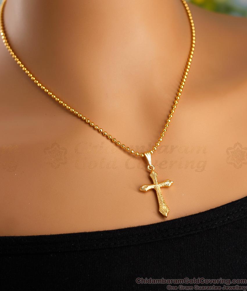 Buy Plain Cross Pendants Online 1 Gram Gold Jewellery SMDR2349 Buy Plain Cross Pendants Online 1 Gram Gold Jewellery SMDR2349