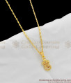 Zircon Stone Dangling Gold Pendant Short Chain SMDR239