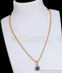 Stunning Amethyst Stone Pendant Gold Spiral Chain Online SMDR2404 Stunning Amethyst Stone Pendant Gold Spiral Chain Online SMDR2404