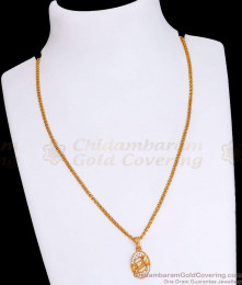 Unique White Stone Small Dollar With Gold Plated Chain SMDR2426 Unique White Stone Small Dollar With Gold Plated Chain SMDR2426