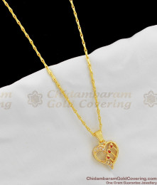 Valentines Special White CZ Stone Pendant For Girls SMDR243 Valentines Special White CZ Stone Pendant For Girls SMDR243