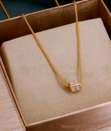 Beautiful White Crystal Pendant Spiral Chain For Women SMDR2430