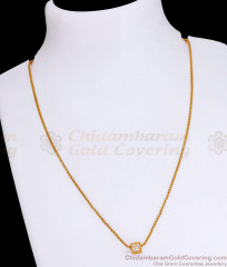 Simple Daily Wear Gold Pendant Chain Box Design SMDR2432 Simple Daily Wear Gold Pendant Chain Box Design SMDR2432