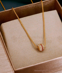 Glittering Stone Ball Pendant Chain Daily Wear Collections SMDR2433 Glittering Stone Ball Pendant Chain Daily Wear Collections SMDR2433
