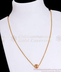 Glittering Stone Ball Pendant Chain Daily Wear Collections SMDR2433 Glittering Stone Ball Pendant Chain Daily Wear Collections SMDR2433