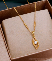 New Model Gold Pendant Chain White Stone Eye Design SMDR2440 New Model Gold Pendant Chain White Stone Eye Design SMDR2440