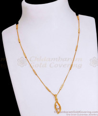 New Model Gold Pendant Chain White Stone Eye Design SMDR2440 New Model Gold Pendant Chain White Stone Eye Design SMDR2440