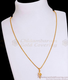 Regular Use Ad Stone Gold Pendant With Thin Chain SMDR2444 Regular Use Ad Stone Gold Pendant With Thin Chain SMDR2444