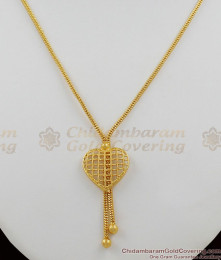 Valentines Gift Gold Heart Design Pendant Short Chain For Girls SMDR245 Valentines Gift Gold Heart Design Pendant Short Chain For Girls SMDR245