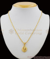 Gold Finish Peacock Design Pendant Short Chain For Office And College Use SMDR247