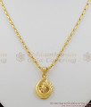 Gold Finish Peacock Design Pendant Short Chain For Office And College Use SMDR247