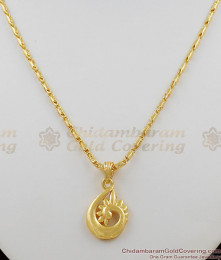 Gold Finish Peacock Design Pendant Short Chain For Office And College Use SMDR247 Gold Finish Peacock Design Pendant Short Chain For Office And College Use SMDR247