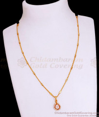 Ad Stone Droplet Pendant Gold Plated Necklace Designs SMDR2485 Ad Stone Droplet Pendant Gold Plated Necklace Designs SMDR2485