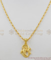 Lord Vinayagar Design Gold Short Pendant Chain Buy Online SMDR249