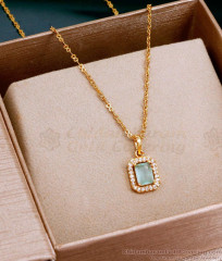 Stunning Green Stone Gold Necklace Designs For Daily Wear SMDR2494 Stunning Green Stone Gold Necklace Designs For Daily Wear SMDR2494