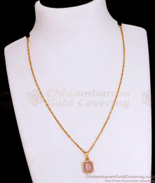 Pink Crystal Cz Pendant Gold Necklace Designs With Price SMDR2496 Pink Crystal Cz Pendant Gold Necklace Designs With Price SMDR2496