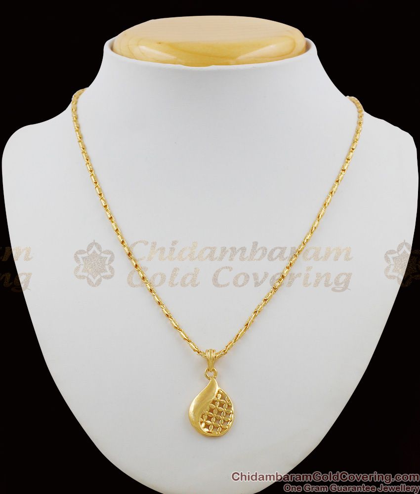 Trendy Gold Aspiring Model Pendant Short Chain For Teen Girls SMDR250