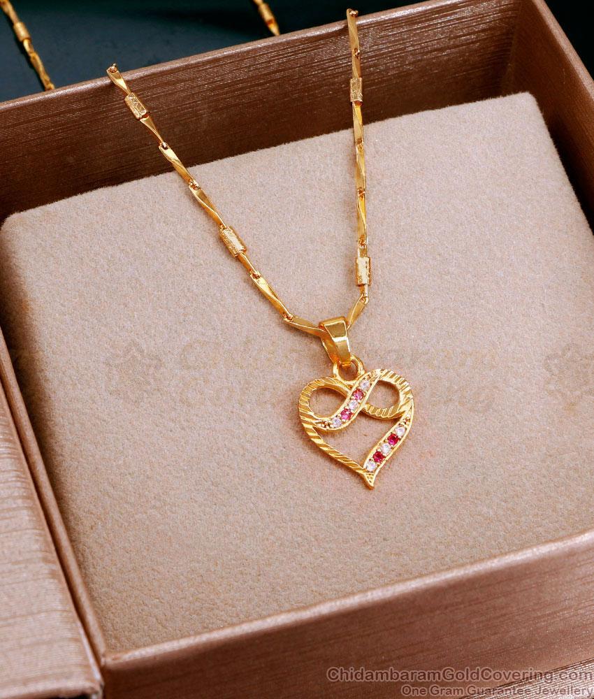 Latest Gold Plated Heart Shaped Locket Chain Online SMDR2502 Latest Gold Plated Heart Shaped Locket Chain Online SMDR2502
