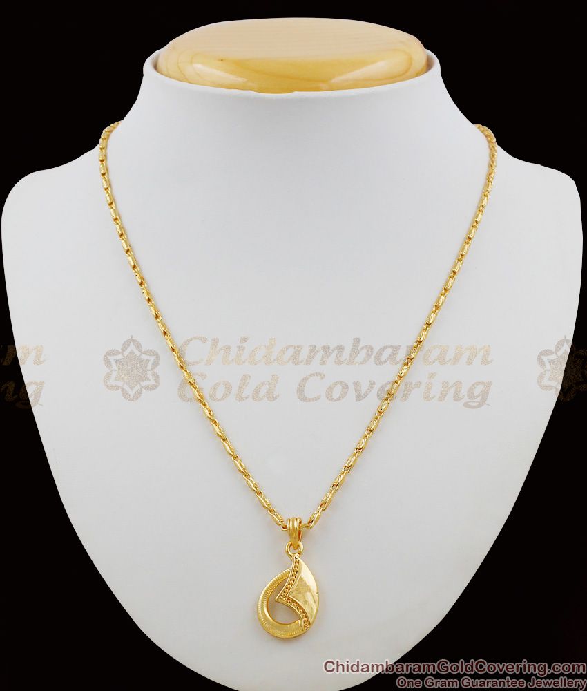 Classic Real Gold Dollar Pendant Short Chain For Ladies Online Shopping SMDR253