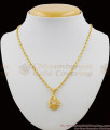 Iconic Sun Rays Design CZ Stone Gold Short Chain Pendant For Daily Use SMDR254 Iconic Sun Rays Design CZ Stone Gold Short Chain Pendant For Daily Use SMDR254