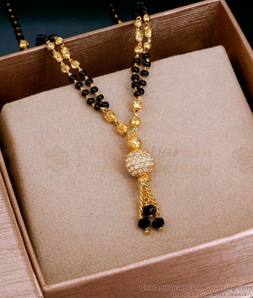 Ad White Stone 2 Line Modern Mangalsutra Design Online SMDR2542 Ad White Stone 2 Line Modern Mangalsutra Design Online SMDR2542